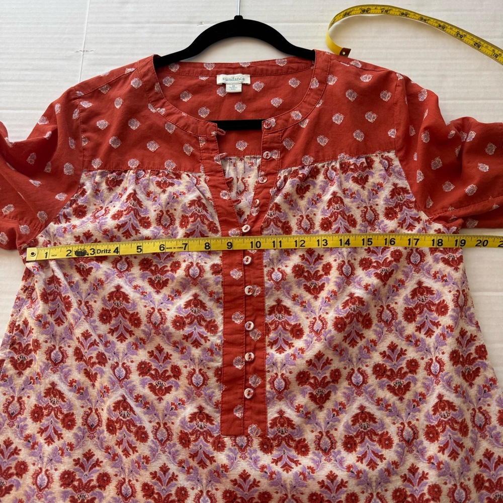 Sundance Explorer Patchwork Boho Popover Shirt - image 12